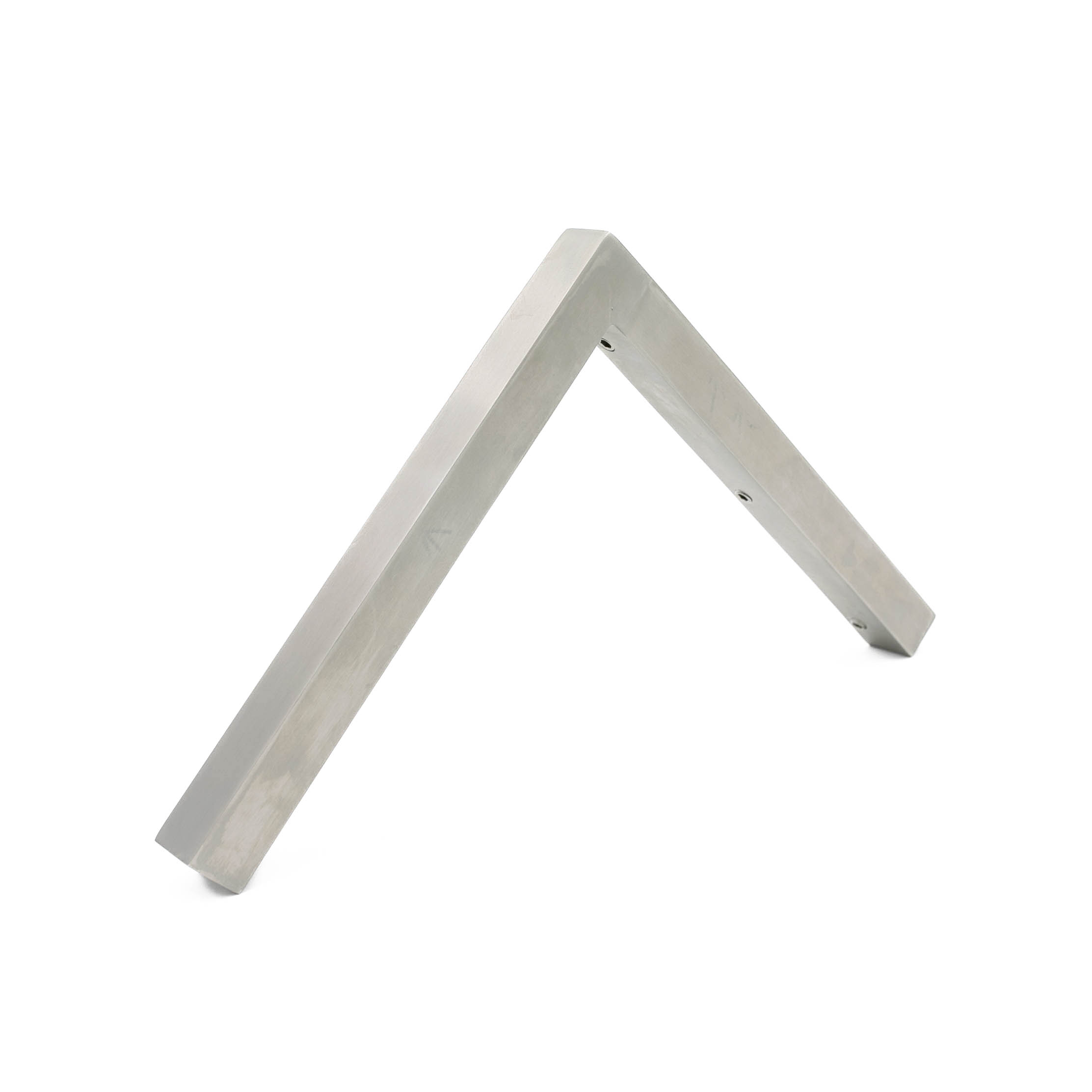 Conector inox ABRAGLASS S450 SSS colț 90° fix, satinat, pentru bară stabilizatoare dreptunghiulară 20×20 mm.
