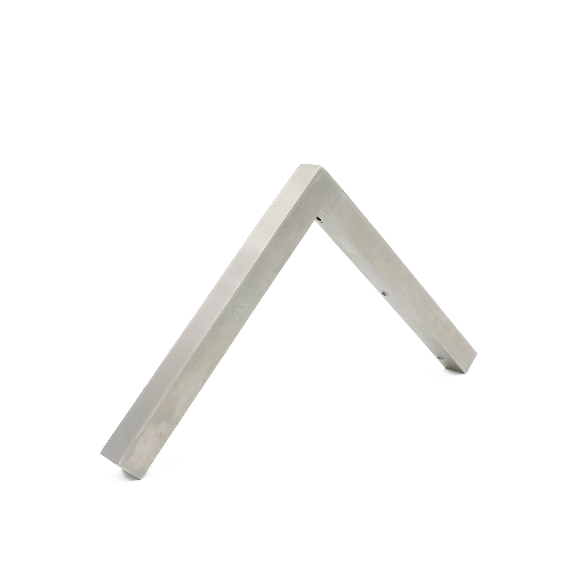 Conector inox ABRAGLASS S450 SSS colț 90° fix, satinat, pentru bară stabilizatoare dreptunghiulară 20×20 mm.