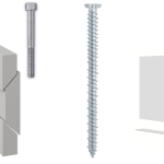 Profil suport lateral M200-02 balustradă sticlă | Kit complet montaj 4 ml