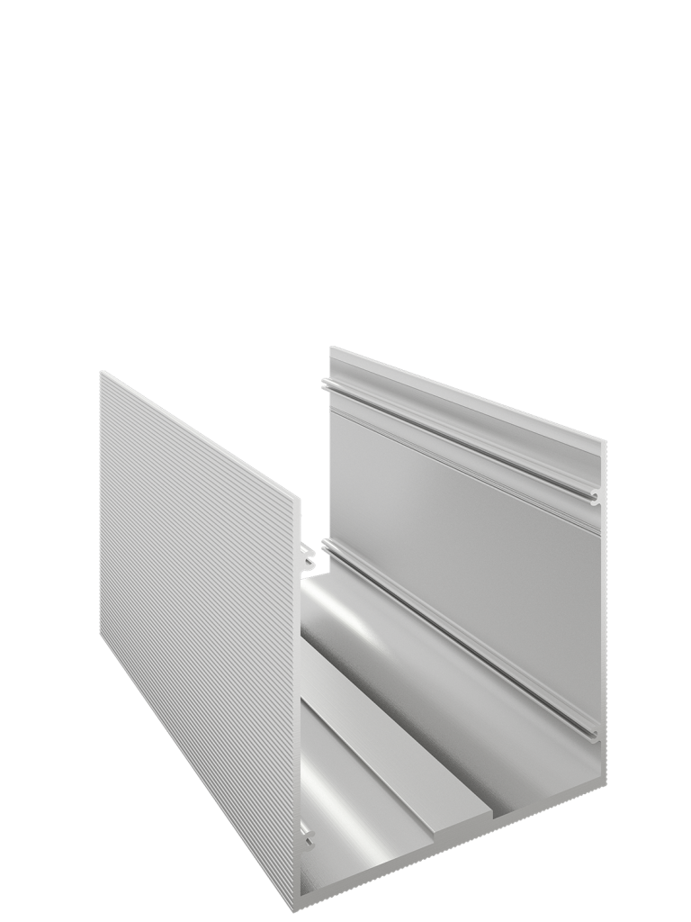 Suport profil îngropat M150-50 aluminiu | Sistem balustradă sticlă M150