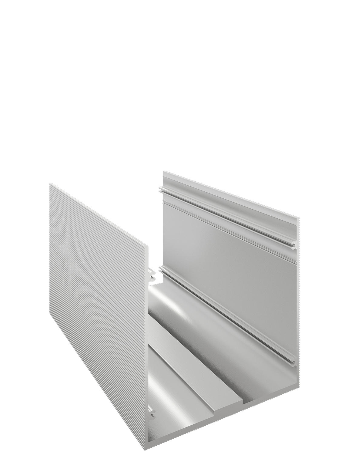 Suport profil îngropat M150-50 aluminiu | Sistem balustradă sticlă M150