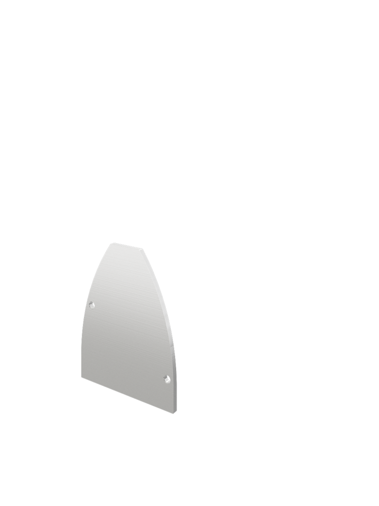 M300-03F – Capac capăt profil balustradă sticlă M300, aluminiu