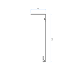 Capac ornamental lateral M200-60 | Balustradă sticlă aluminiu 4 ml