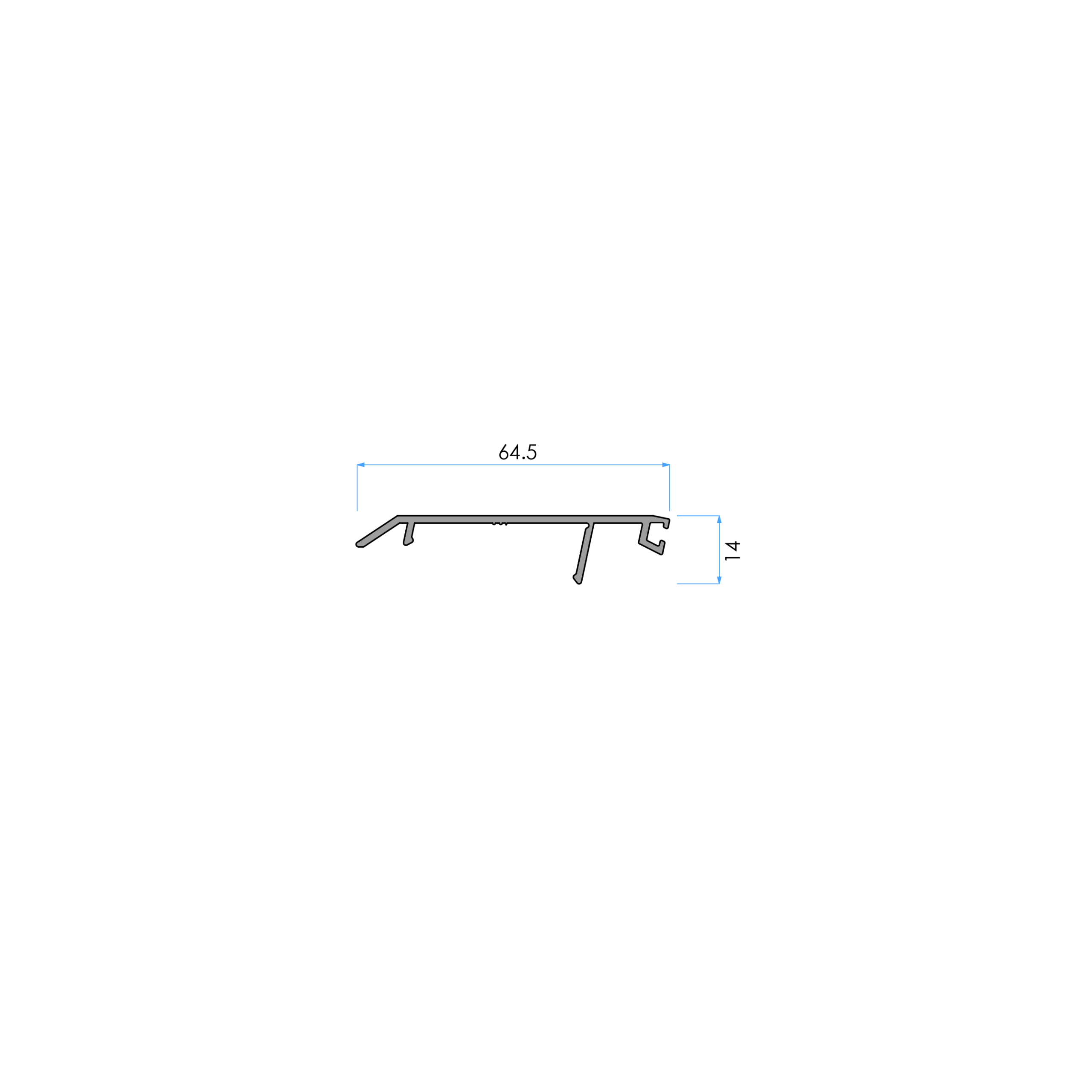 Capac ornamental superior balustradă sticlă M200-70 din aluminiu eloxat, cu garnitură inclusă. Finisaj premium, livrare rapidă din stoc.