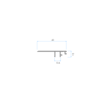 Capac ornamental balustradă sticlă M150-40 | Finisaj premium profil îngropat