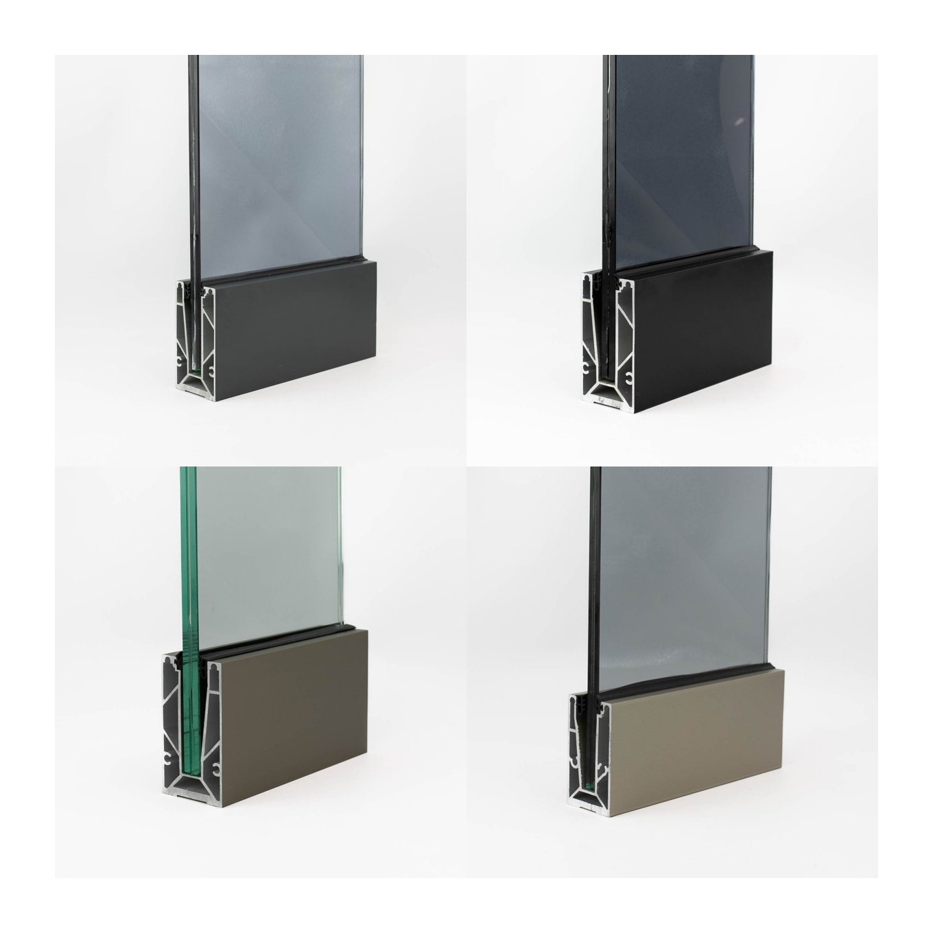 Sistem balustradă sticlă M500 aplicat | Aluminiu eloxat interior exterior