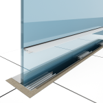 Capac ornamental balustradă sticlă M150-40 | Finisaj premium profil îngropat