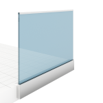 Capac capăt profil lateral stânga M200 inox mat | Balustradă sticlă