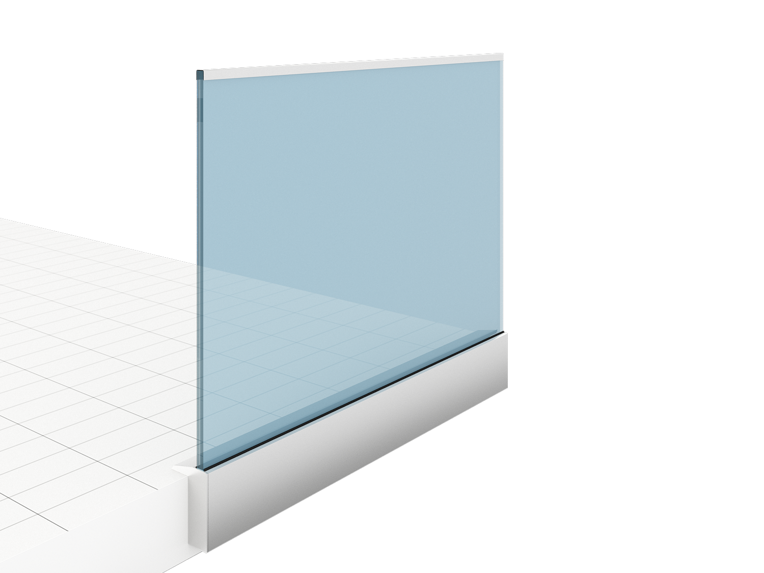 Capac capăt profil lateral stânga M200 inox mat | Balustradă sticlă