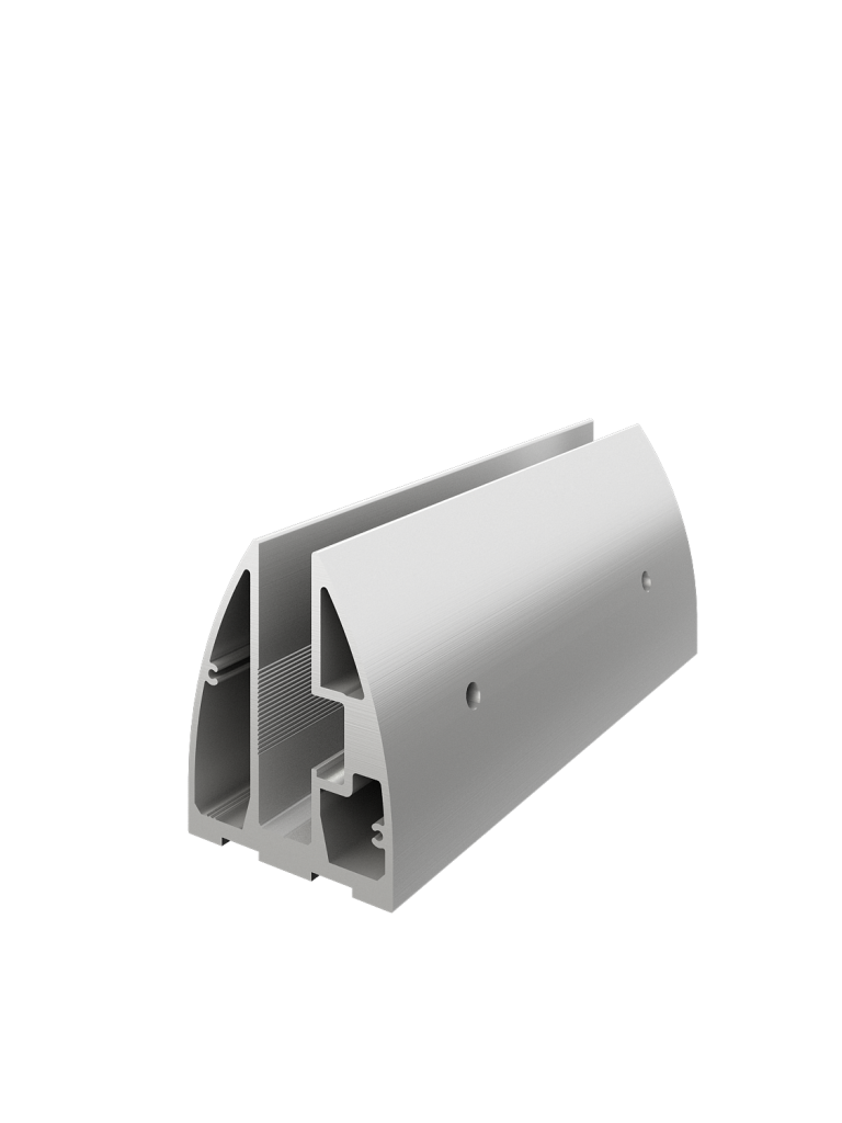 M300-03 – Profil suport balustradă sticlă + accesorii montaj Abraglass (6 ml)