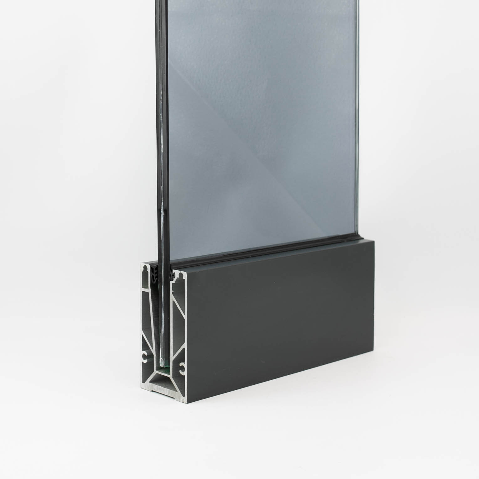 M500-05-Gri antracit - Profil suport balustradă sticlă