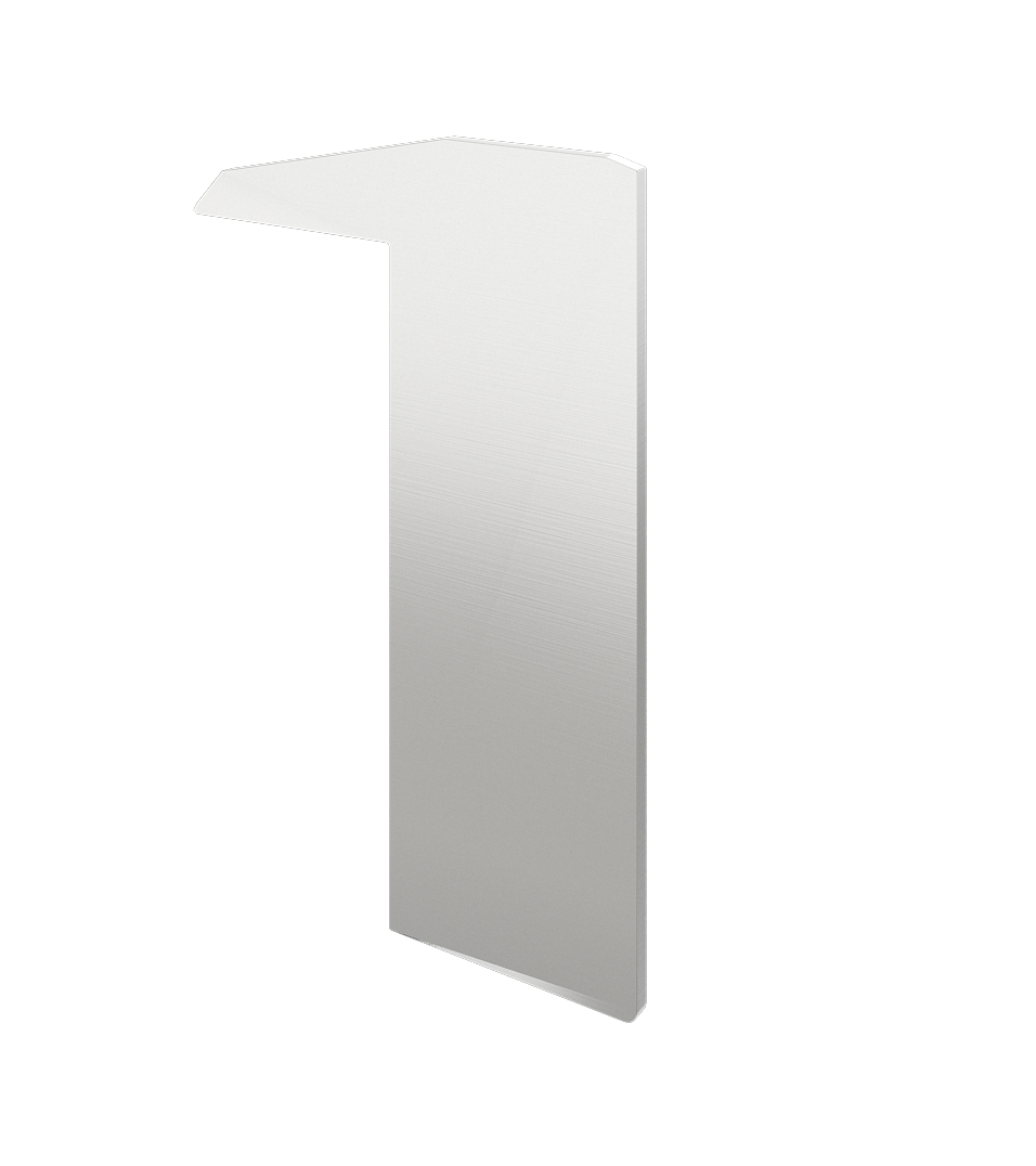 Capac capăt profil lateral stânga M200 inox mat | Balustradă sticlă